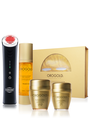 Orogold Exclusive 24K Multi-Vitamin collection V2, 4 products with a torche